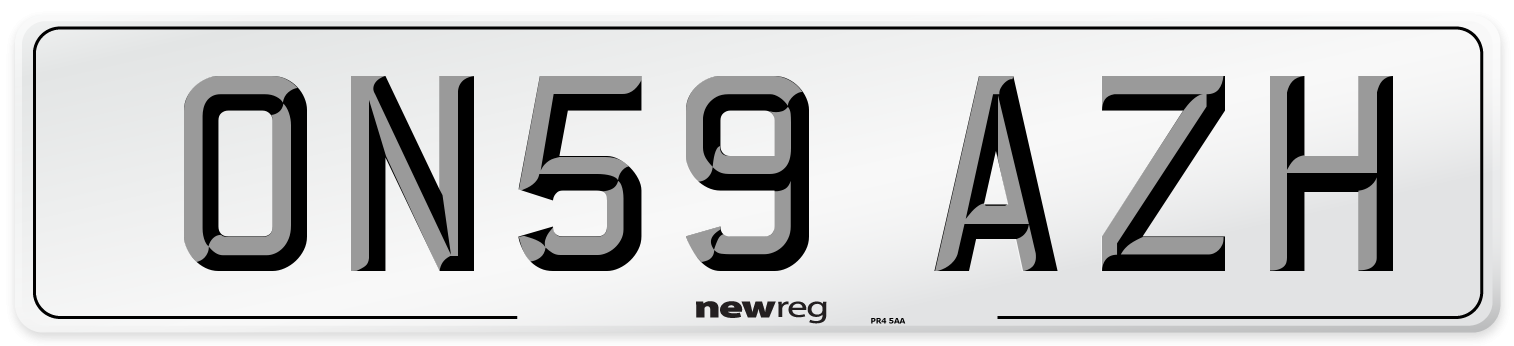 ON59 AZH Number Plate from New Reg